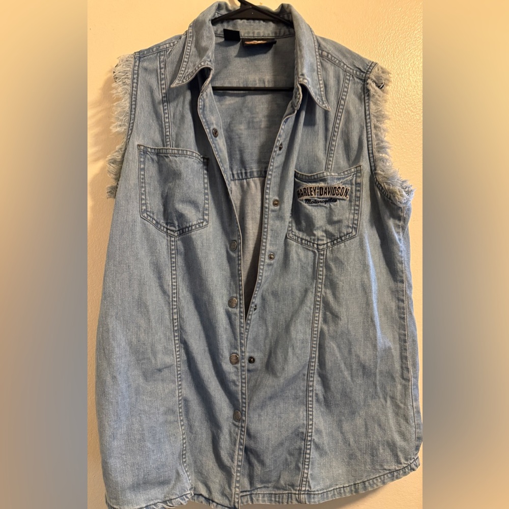 Harley-Davidson Denim Vest SIZE L excellent condition